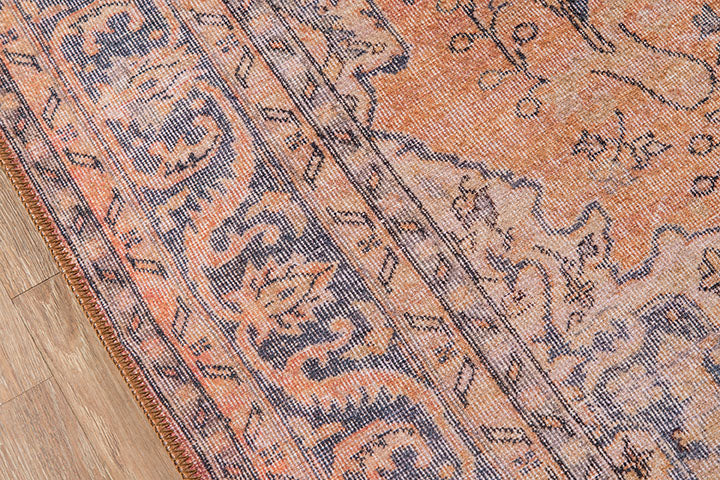 Afshar 11 Copper Antique Wash Medallion Rug