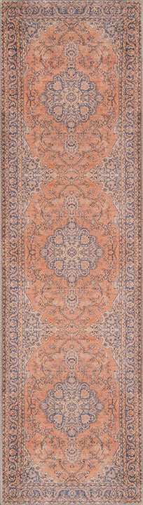 Afshar 11 Copper Antique Wash Medallion Rug