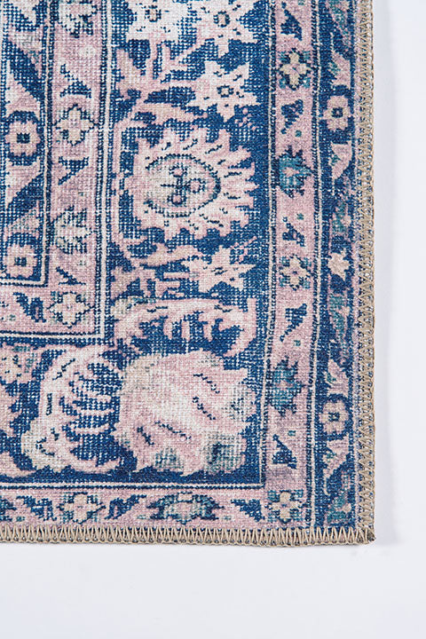 Afshar 30 Pink Antique Wash Medallion Rug