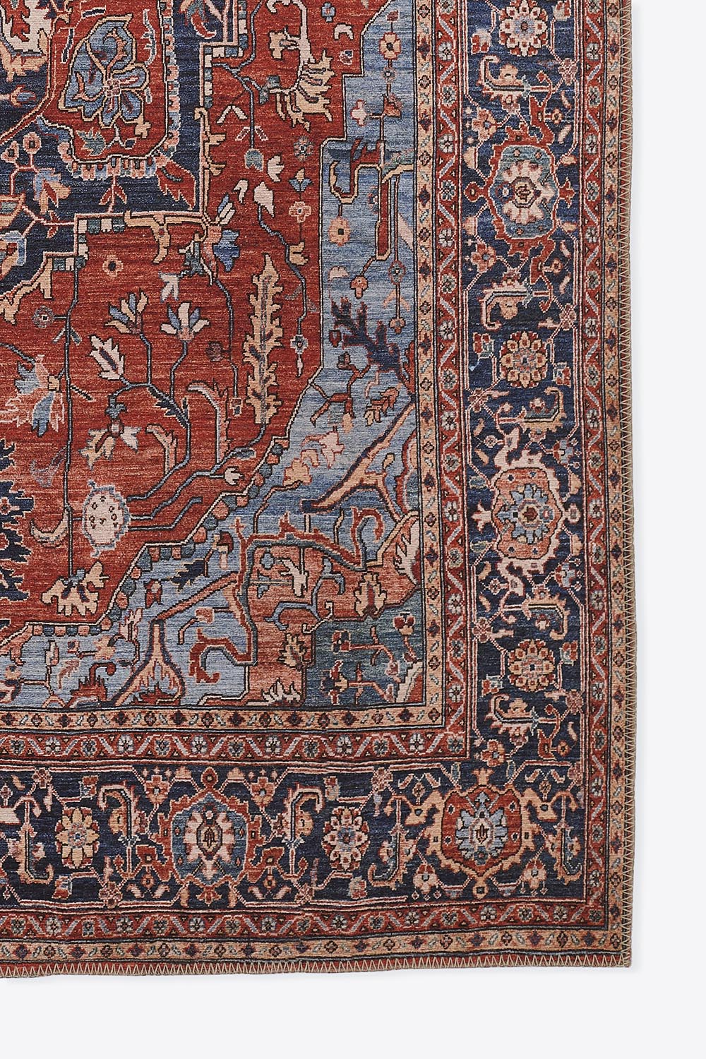 Afshar 37 Red Antique Wash Medallion Rug