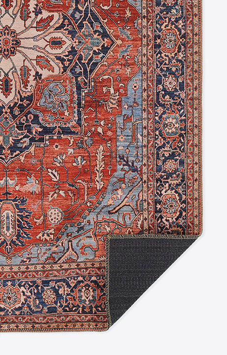 Afshar 37 Red Antique Wash Medallion Rug