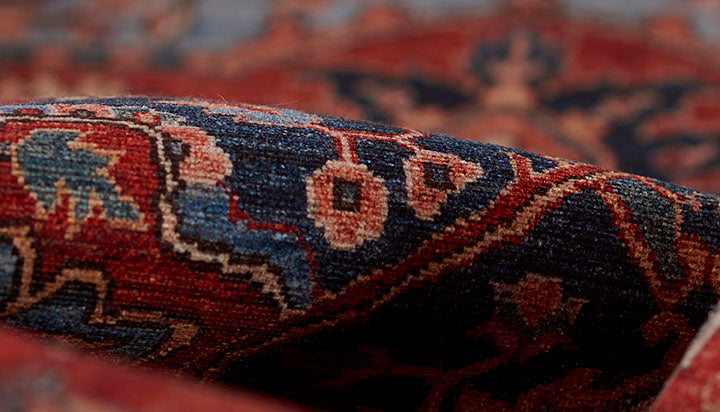Afshar 37 Red Antique Wash Medallion Rug