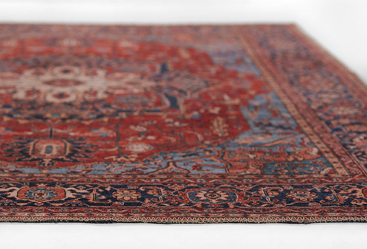 Afshar 37 Red Antique Wash Medallion Rug
