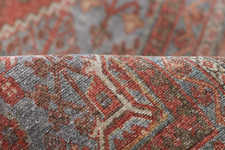 Afshar 38 Copper Antique Wash Medallion Rug