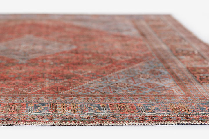 Afshar 38 Copper Antique Wash Medallion Rug