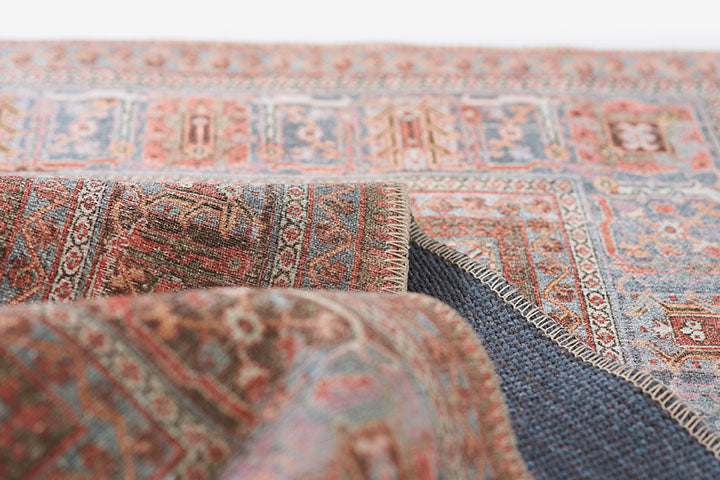 Afshar 38 Copper Antique Wash Medallion Rug