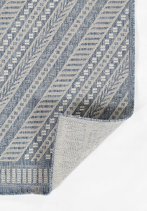 Hampton 3 Blue Moroccan Stripe Rug