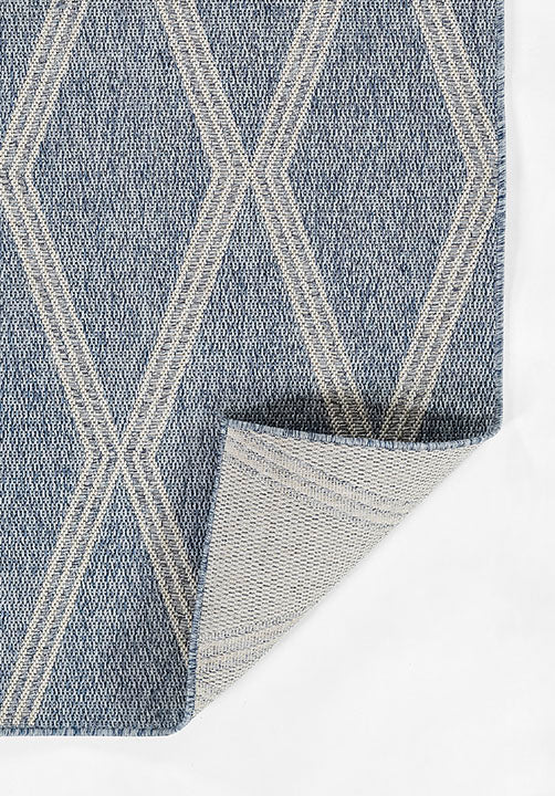 Hampton 5 Blue Moroccan Diamond Rug