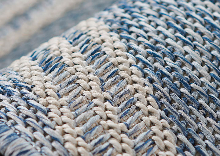 Hampton 5 Blue Moroccan Diamond Rug