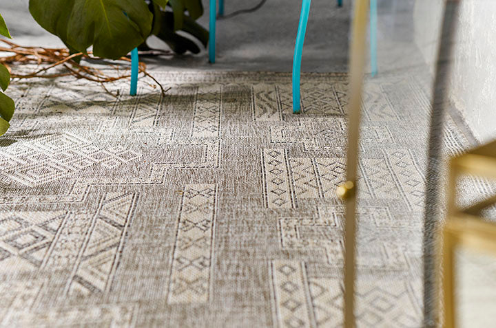 Hampton 10 Grey Moroccan Zigzag Rug