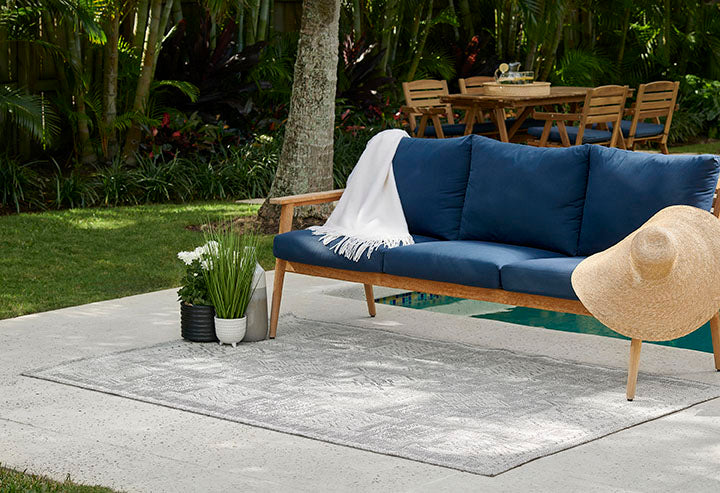 Hampton 10 Grey Moroccan Zigzag Rug