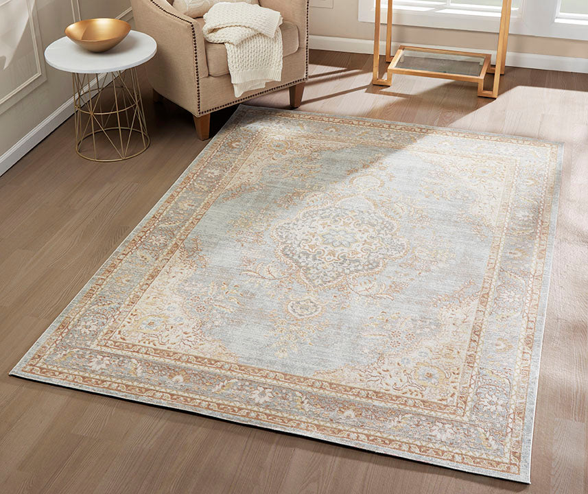 Isabella 1 Blue Vintage Pastel Rug
