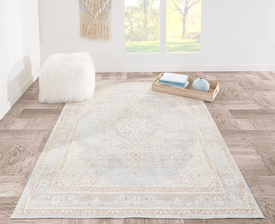 Isabella 1 Blue Vintage Pastel Rug