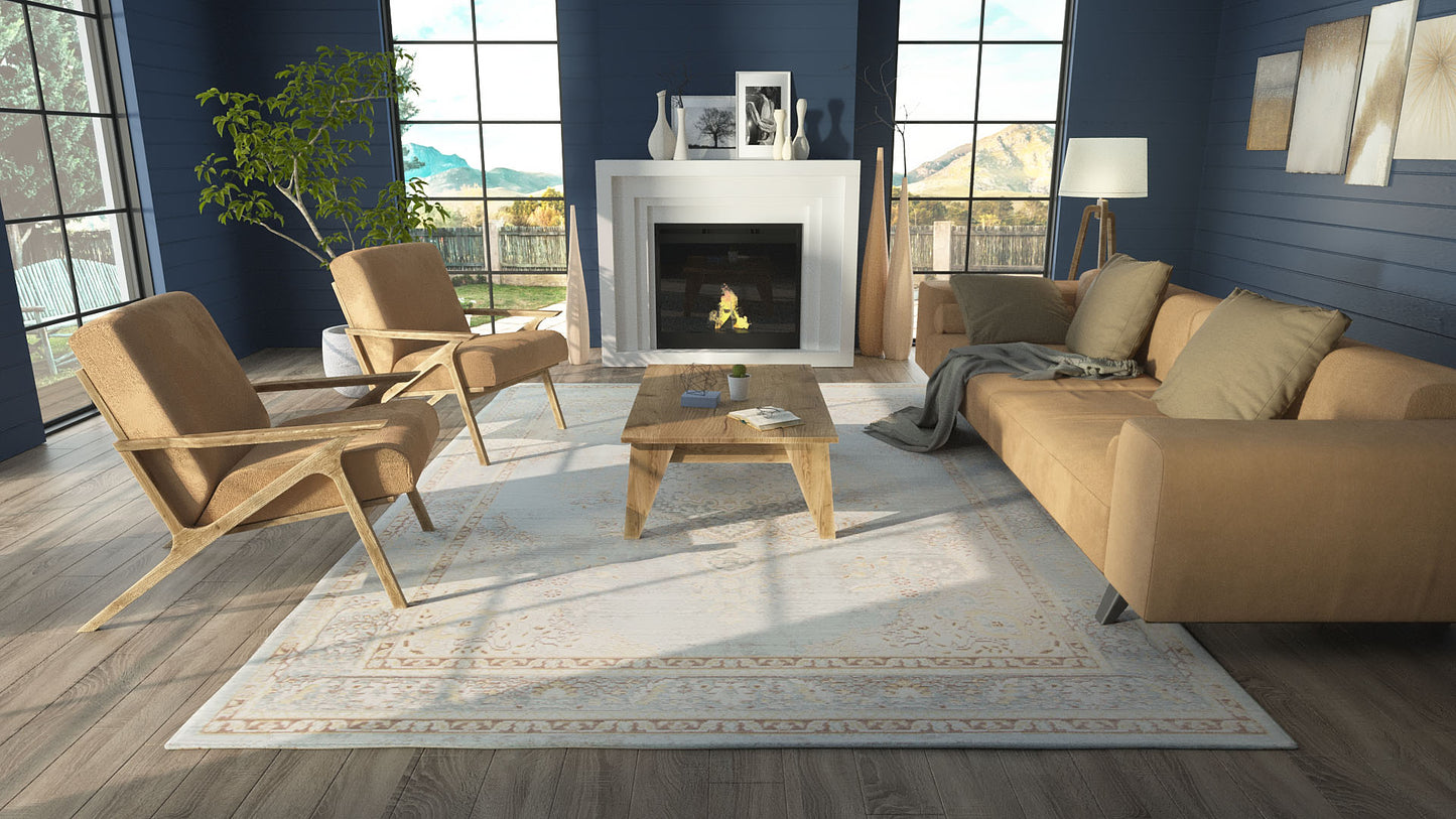 Isabella 1 Blue Vintage Pastel Rug