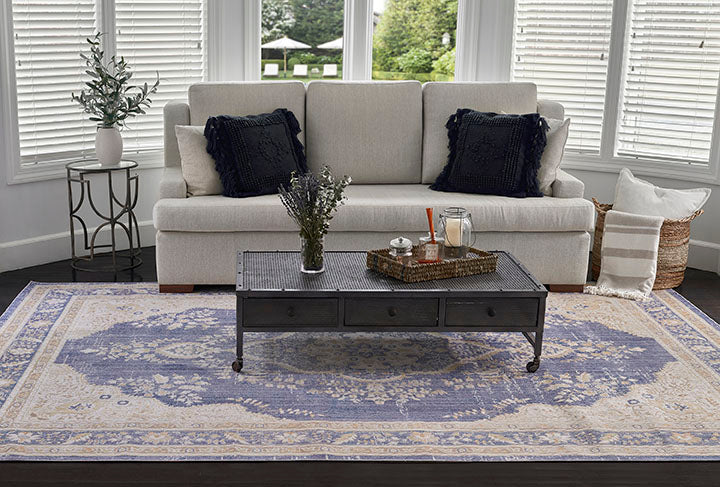 Isabella 1 Periwinkle Vintage Pastel Rug