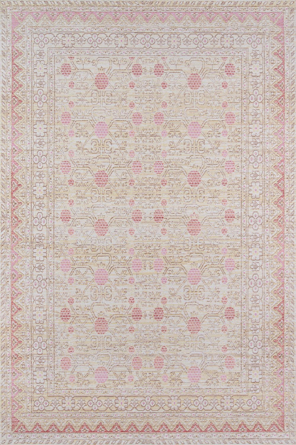 Isabella 3 Pink Vintage Pastel Rug