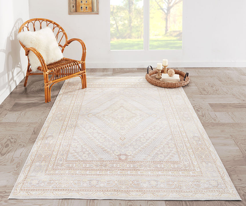 Isabella 7 Grey Vintage Pastel Rug