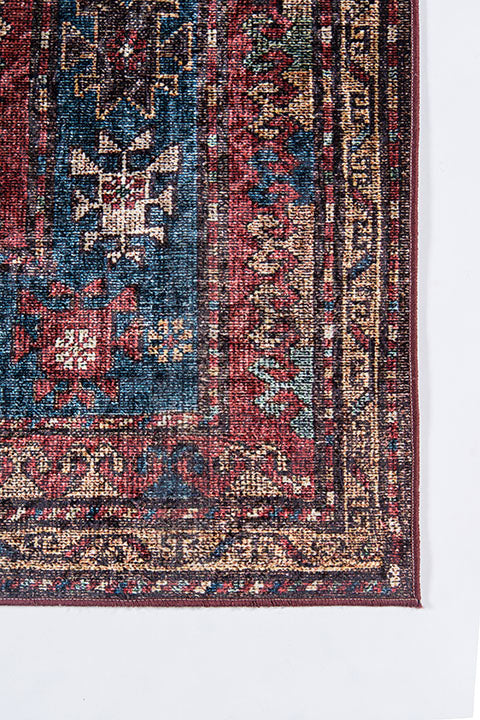 Karachi 1 Burgundy Traditional Rug