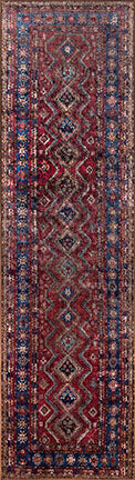 Karachi 1 Burgundy Traditional Rug