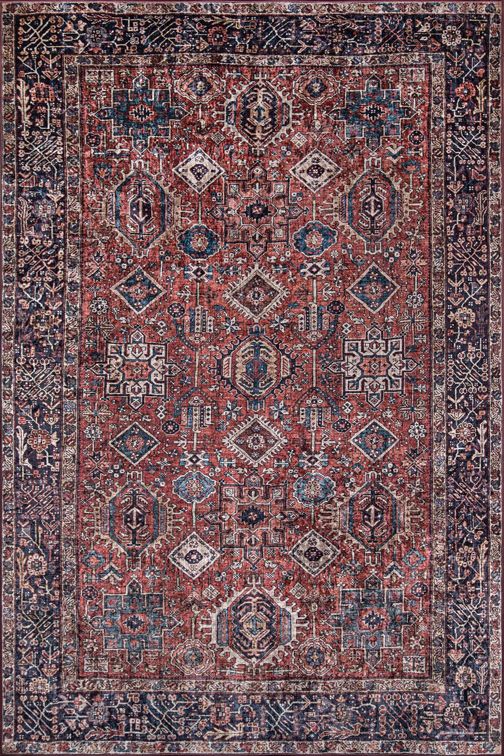 Karachi 2 Rust Traditional Rug