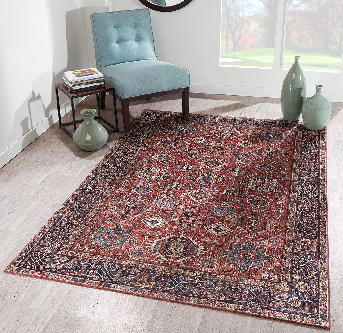 Karachi 2 Rust Traditional Rug