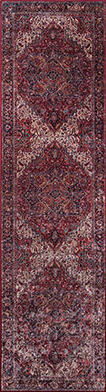 Karachi 4 Burgundy Traditional Rug