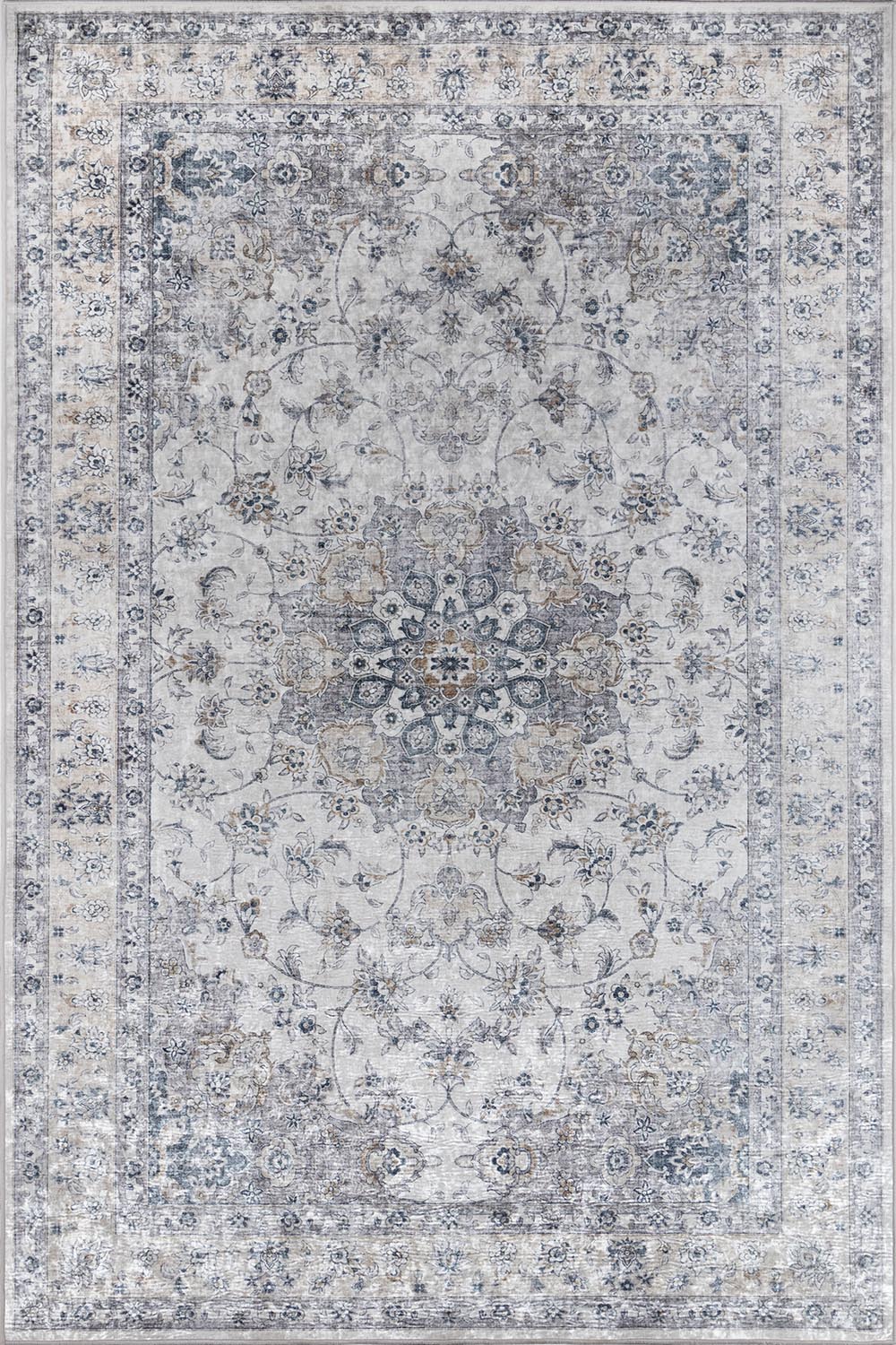 Karachi 7 Grey Traditional Rug