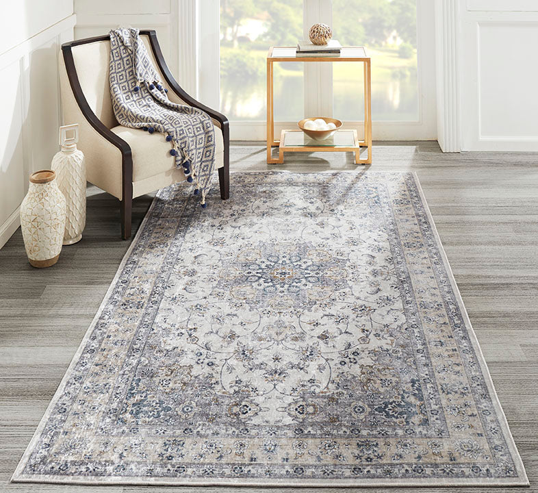 Karachi 7 Grey Traditional Rug