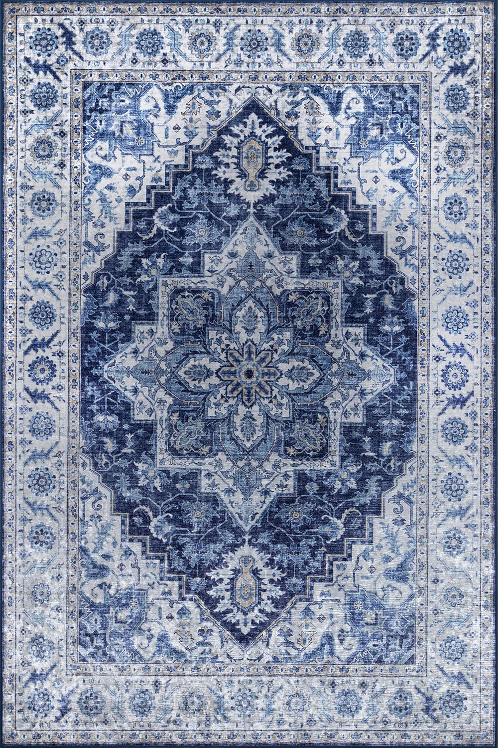 Karachi 8 Blue Traditional Rug