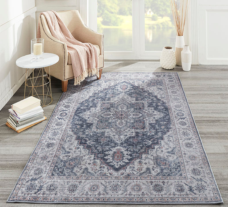 Karachi 8 Grey Traditional Rug