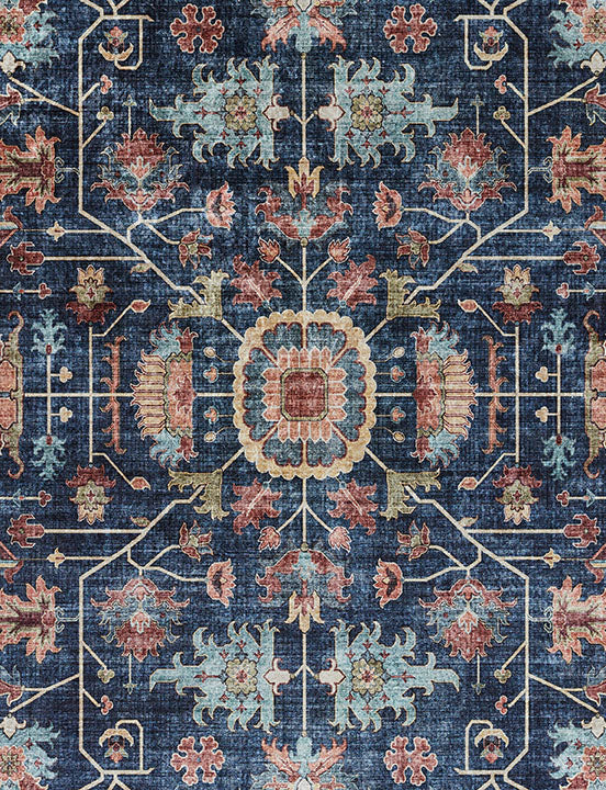 Karachi 9 Navy Traditional Rug