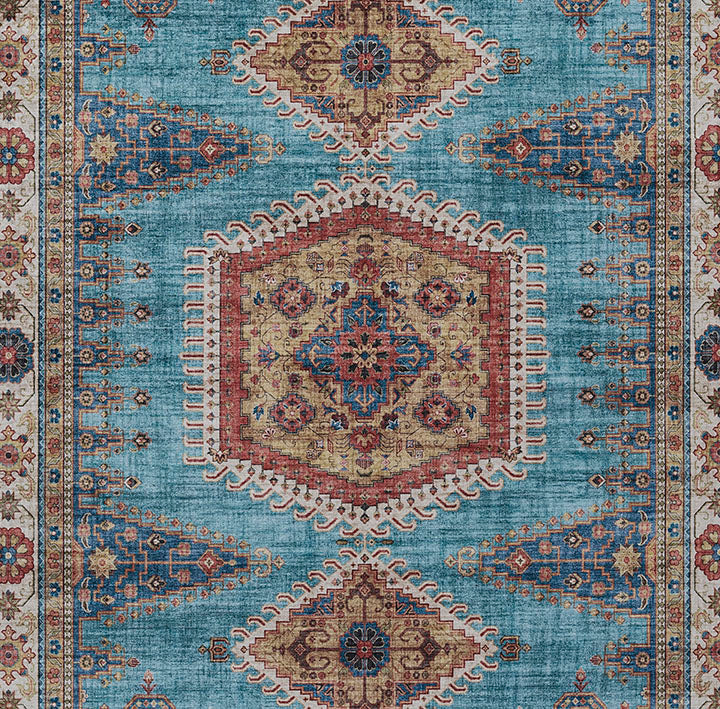 Karachi 10 Blue Traditional Rug