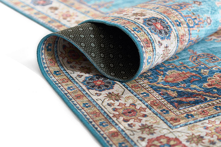 Karachi 10 Blue Traditional Rug