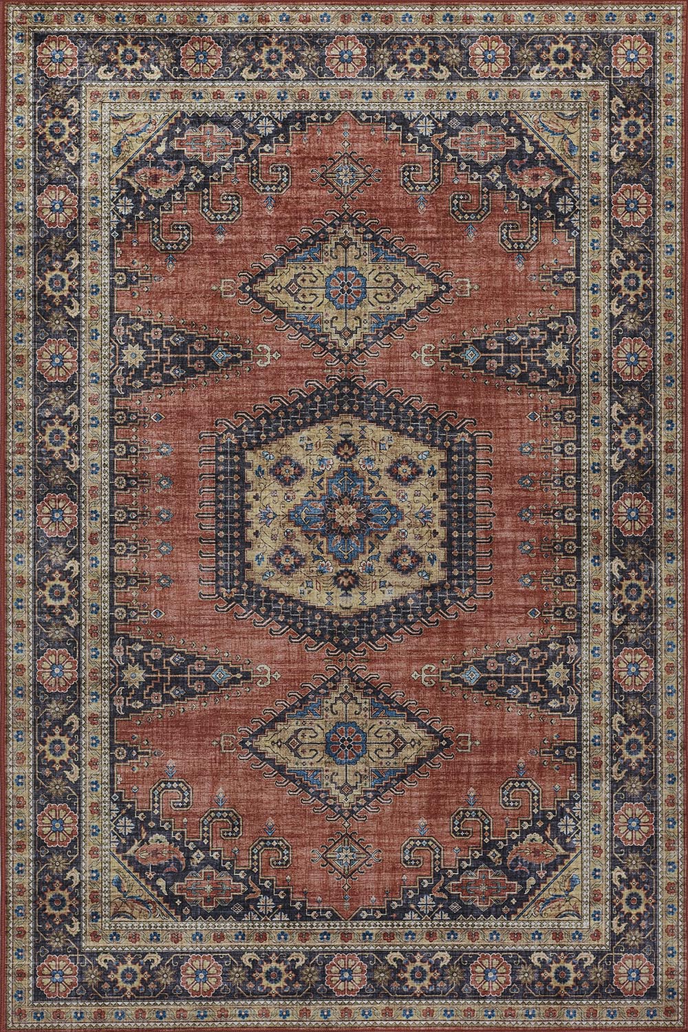Karachi 10 Rust Traditional Rug