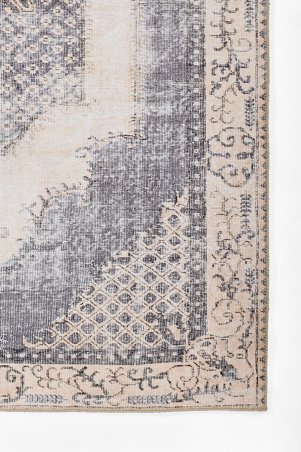 Afshar 35 Denim Antique Wash Medallion Rug