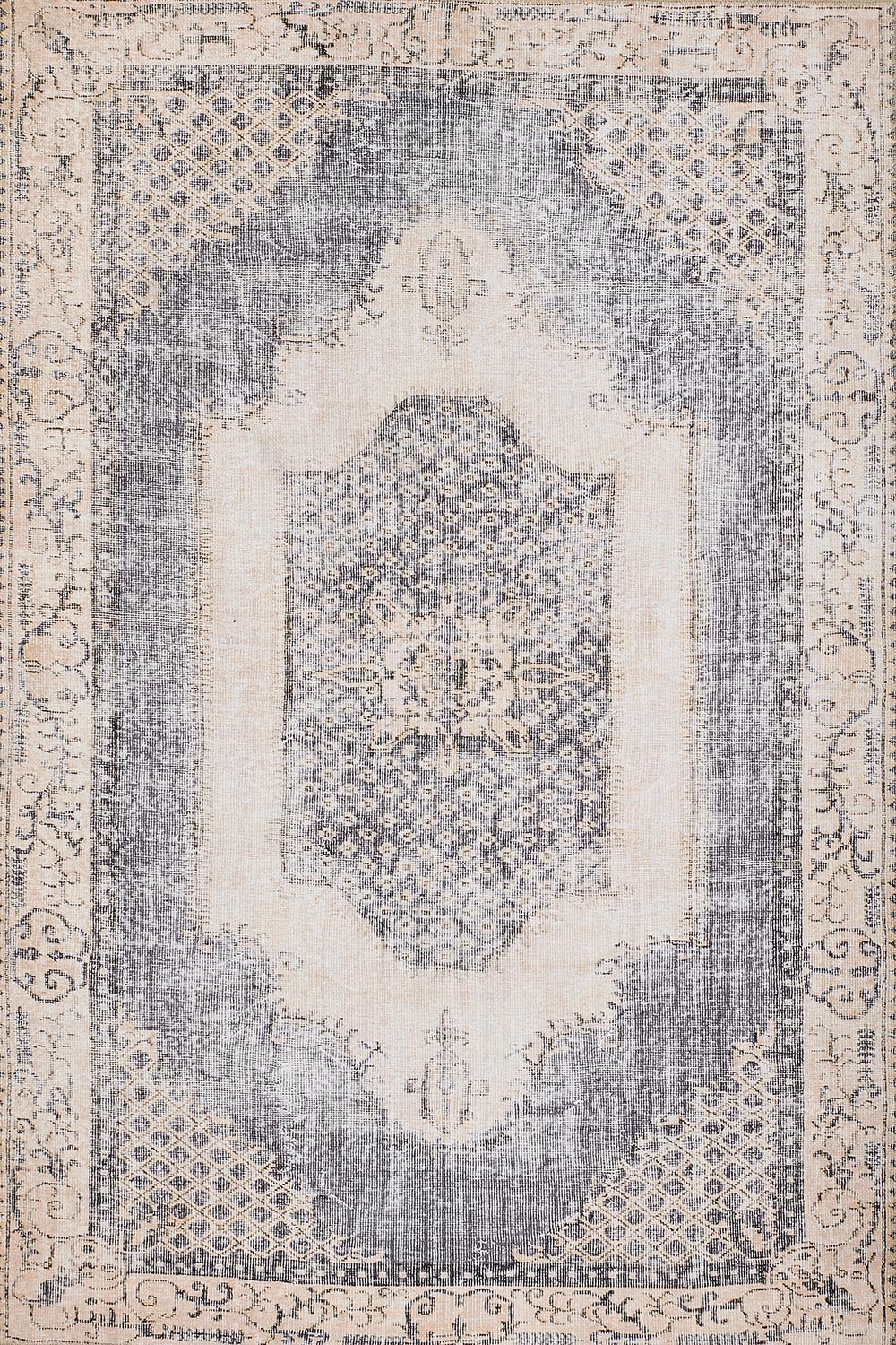 Afshar 35 Denim Antique Wash Medallion Rug