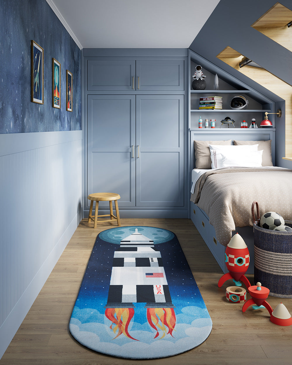 Kids Rocket Rug