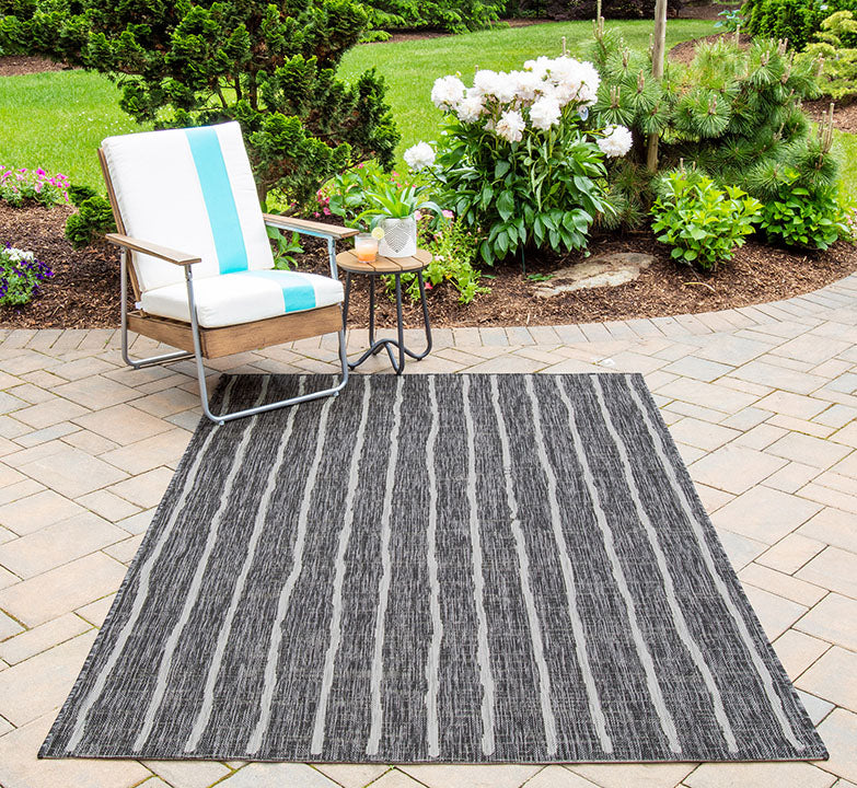 Villa Outdoor Rug Sicily Charcoal