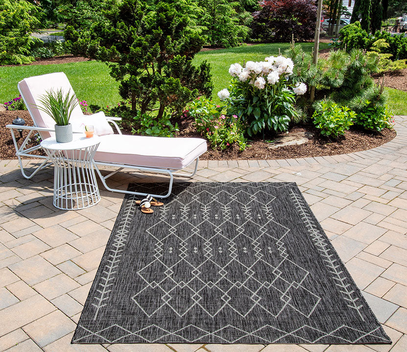 Villa Outdoor Rug Monaco Charcoal