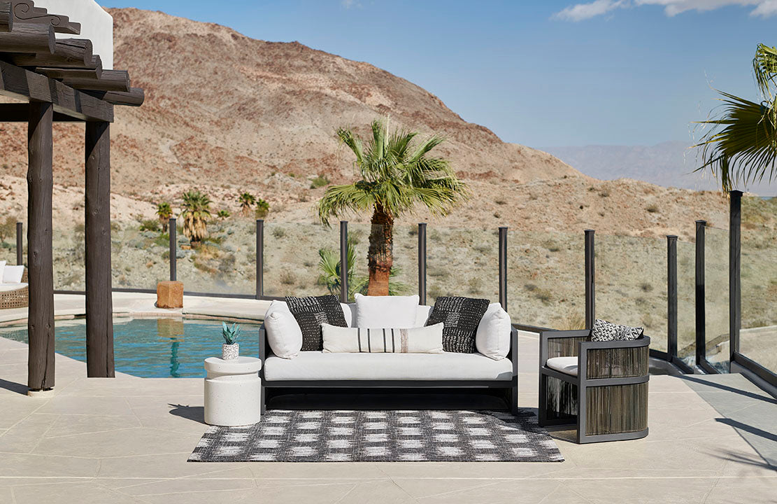 Villa Outdoor Rug Turin Charcoal