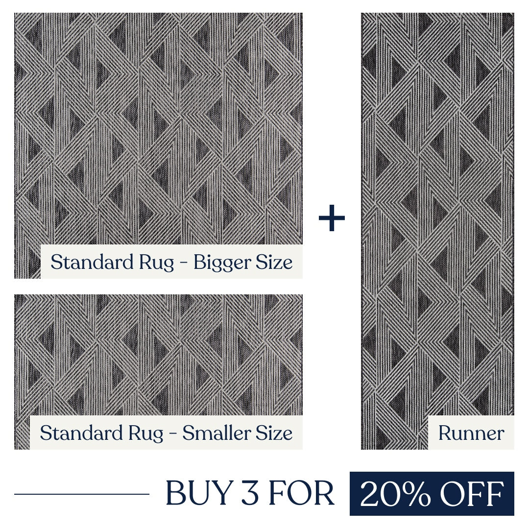 Villa Outdoor Rug Como Charcoal