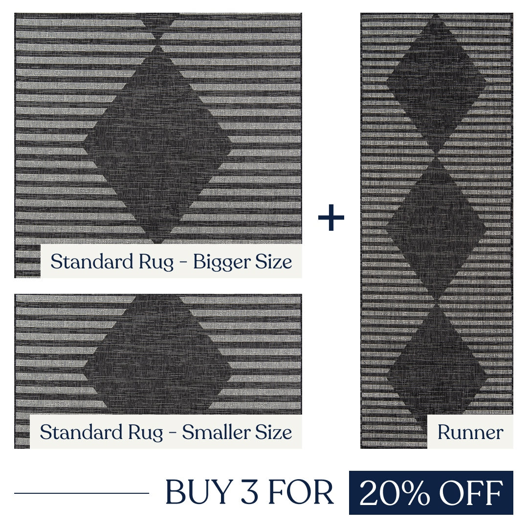 Villa Outdoor Rug Cavallo Charcoal