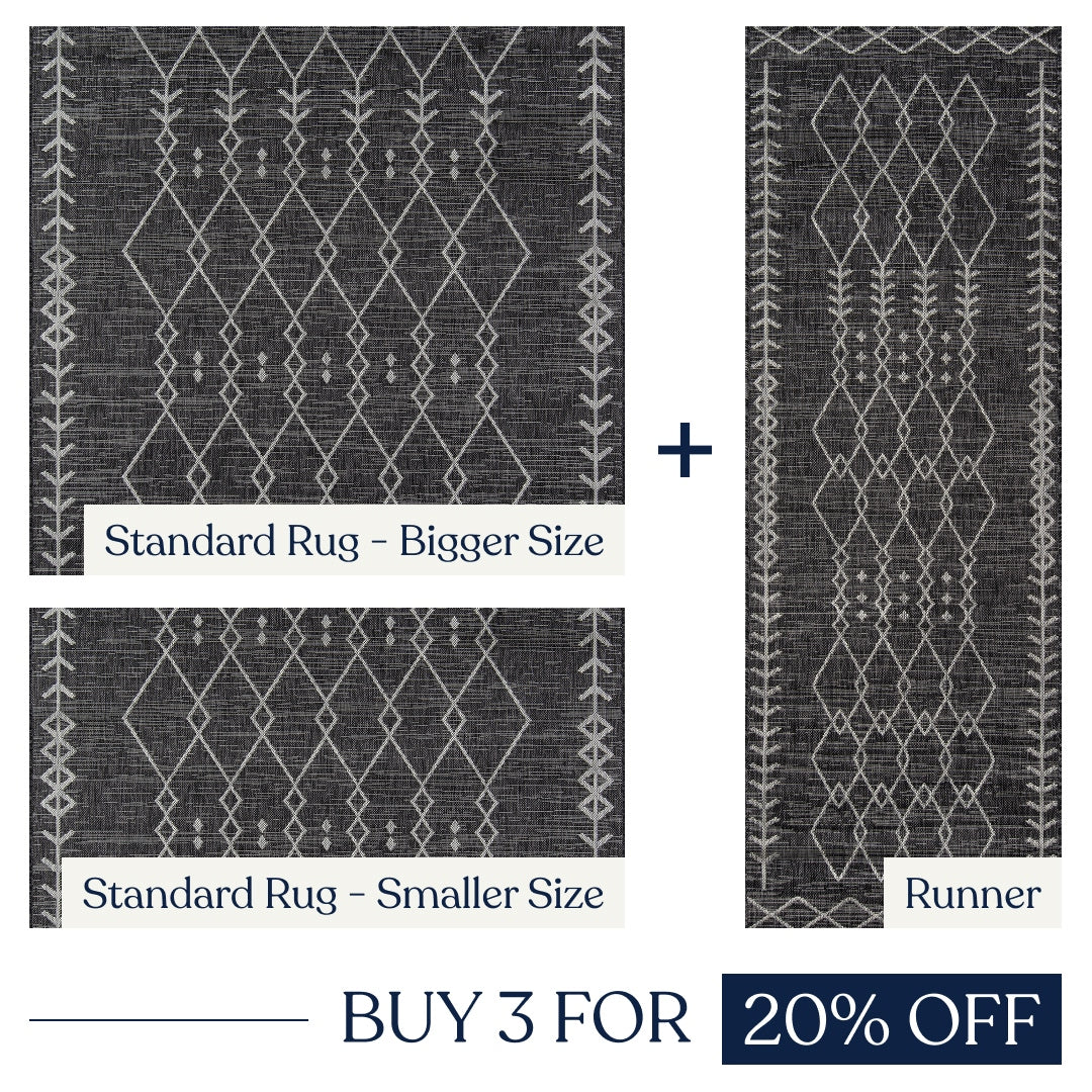 Villa Outdoor Rug Monaco Charcoal