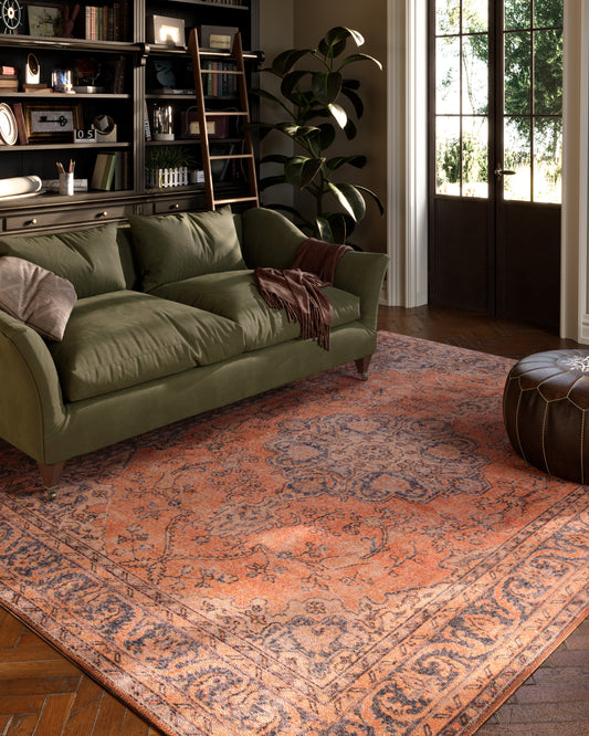 Afshar 11 Copper No-Shed Washable Rug