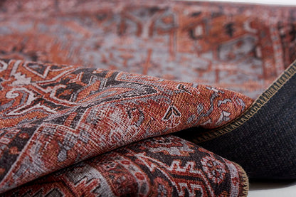 Afshar 36 Copper Antique Wash Medallion Rug