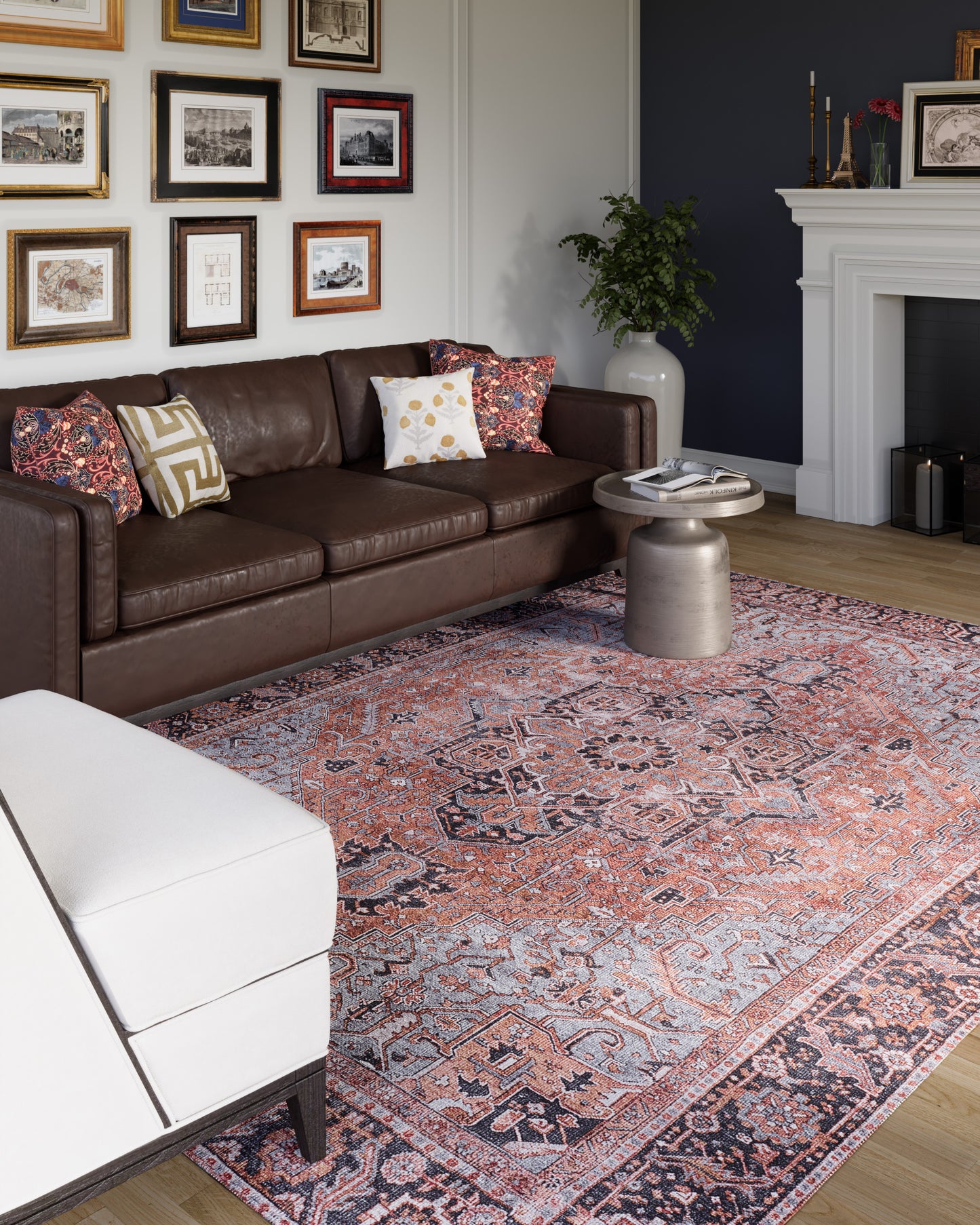 Afshar 36 Copper No-Shed Washable Rug