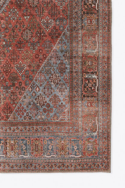 Afshar 38 Copper Antique Wash Medallion Rug