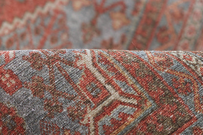 Afshar 38 Copper Antique Wash Medallion Rug