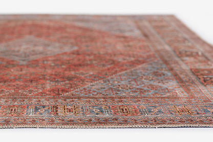 Afshar 38 Copper Antique Wash Medallion Rug