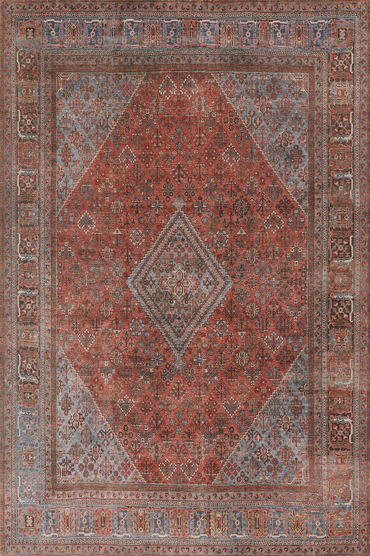 Afshar 38 Copper Antique Wash Medallion Rug